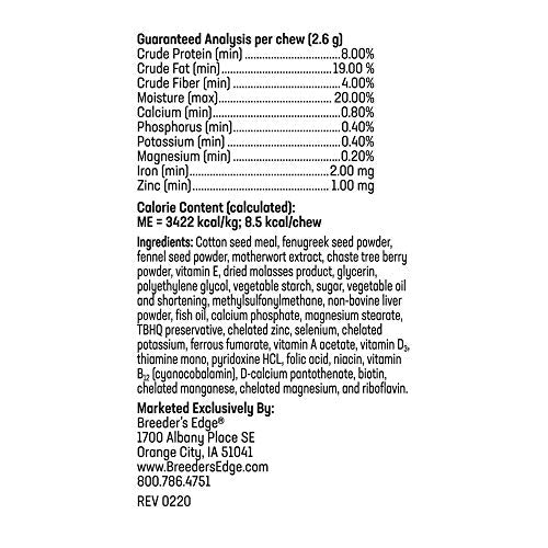 Breeder's Edge Oxy Momma- Nursing & Recovery Supplement- for Small Dogs & Cats- 40ct Soft Chews