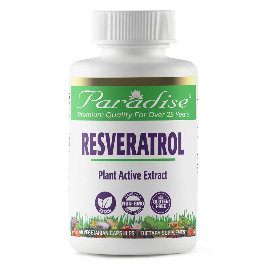 Paradise Herbs Vegetarian Capsules, Resveratrol with Gi