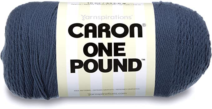 One Pound Cape Cod Blue Yarn - 2 Pack of 454g/16oz - Acrylic - 4 Medium (Worsted) - 812 Yards - Knitting/Crochet