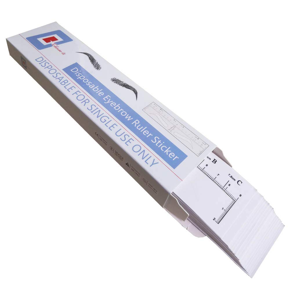 Eyebrow Stencil Disposable Eyebrow Shaper Kit - 50PC Transparent Mapping Stickers Eyebrow Stencils For Microblading, PMU - Quick Makeup Peel &amp; Stick Eyebrow Stencil Kit (High Arch)
