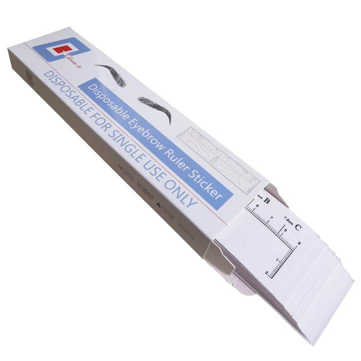 Eyebrow Stencil Disposable Eyebrow Shaper Kit - 50PC Transparent Mapping Stickers Eyebrow Stencils For Microblading, PMU - Quick Makeup Peel &amp; Stick Eyebrow Stencil Kit (High Arch)
