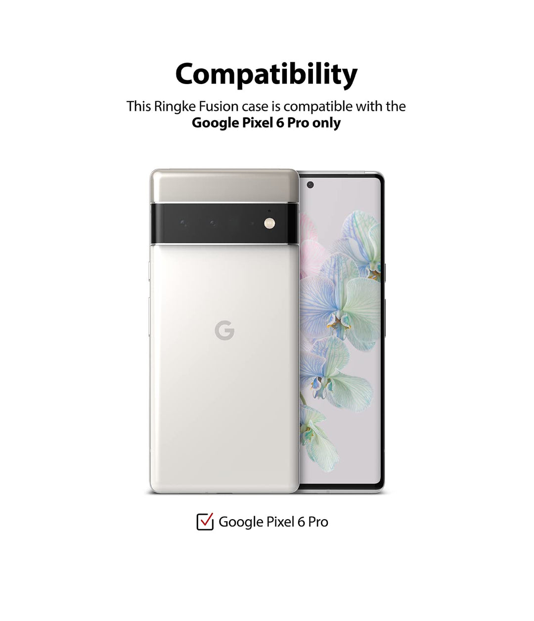 Fusion [Precise Cutouts for Camera Lenses] Compatible with Google Pixel 6 Pro Case, Shockproof Bumper Transparent Phone Cover for Women, Men - Clear