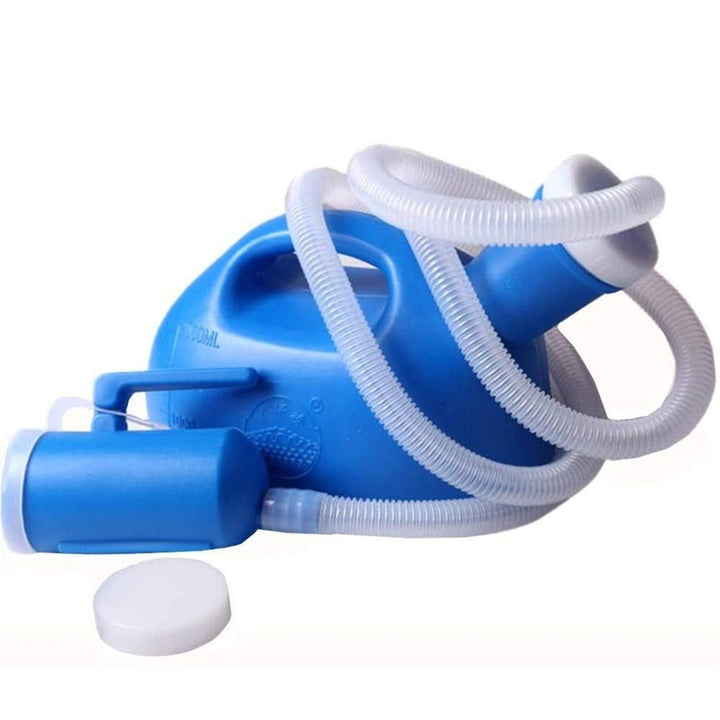 Men&#39;s 2000ML Portable Potty Pee Bottle Male Urinal Collector for Hospital Camping Car Travel Toilet Urinal,130 CM Tube (Blue)