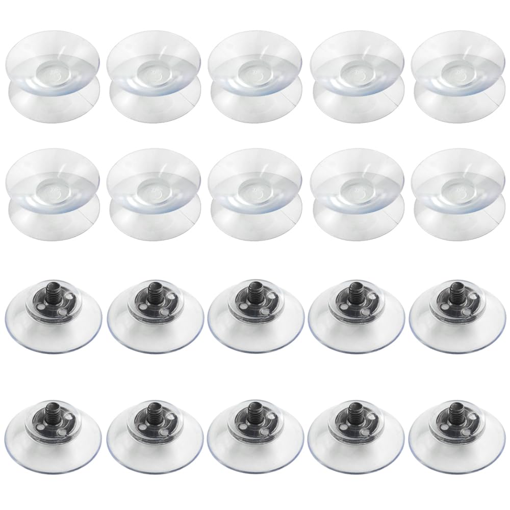 TOVOT 20PCS 2 Types Suction Cups Suction Pads with Scre
