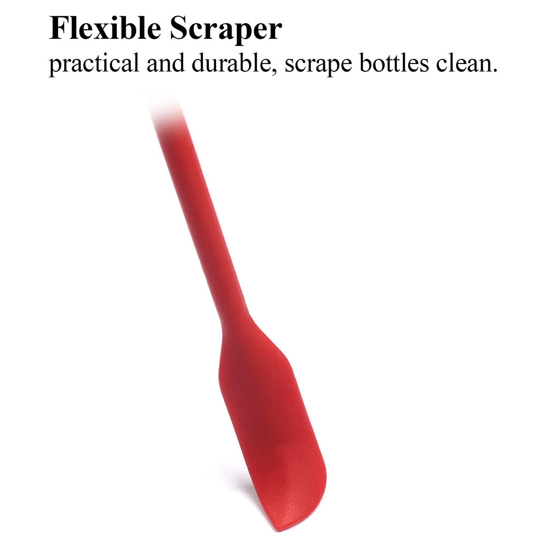 Beauty Spatula, 4 PCS Makeup Spatula Mini Spatula for Cosmetics and Kitchen Jar, Small Silicone Spatula for Beauty and Kitchen Tiny Spatula 3 Sizes (4)