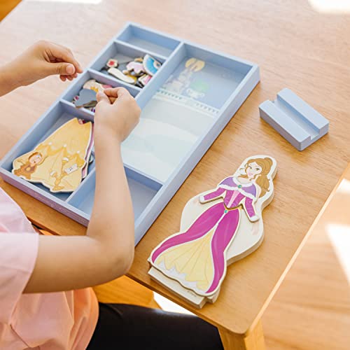 Melissa &amp; Doug Disney Belle Magnetic Dress-Up Wooden Doll Pretend Play Set (30+ pcs)