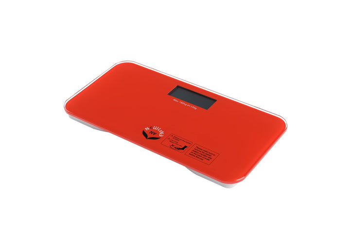 NewlineNY SBB-0720N-NYRO Step-On Mini Travel Bathroom Scale, Red Orange