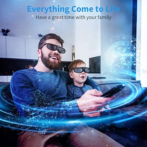 DLP 3D Glasses, 144Hz Rechargeable 3D Active Shutter Gl
