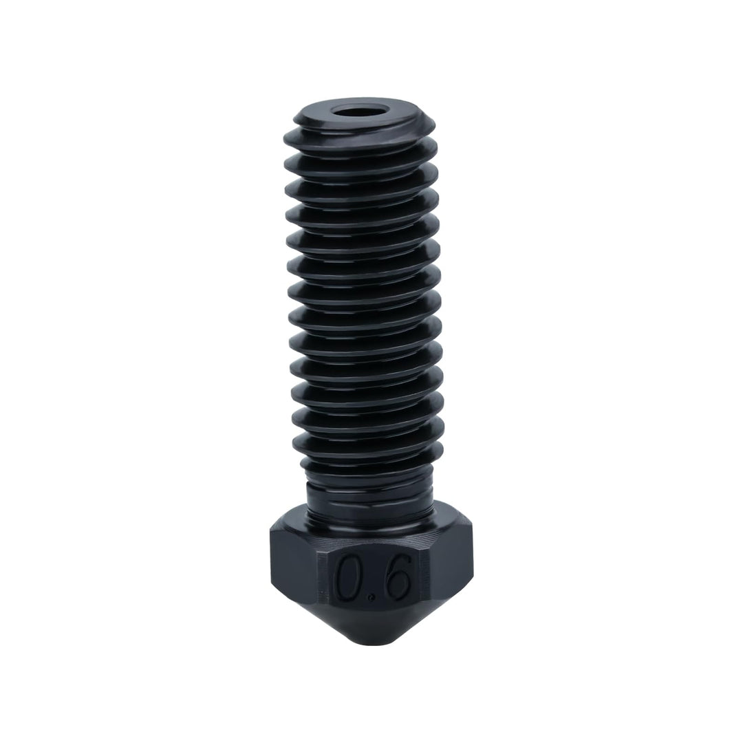 1-Pack High Temperature Volcano Hardened Steel Nozzle 0.6mm M6 Compatible with 1.75mm Artillery Sidewinder X1 X2 Genuis, Vyper 3D Printer Print PEI PEEK Carbon Fiber (0.6mm)
