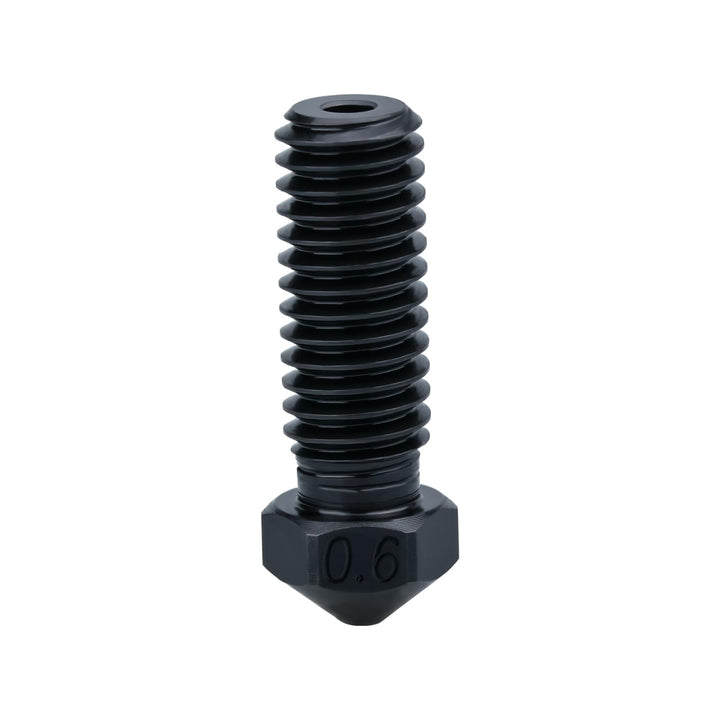 1-Pack High Temperature Volcano Hardened Steel Nozzle 0.6mm M6 Compatible with 1.75mm Artillery Sidewinder X1 X2 Genuis, Vyper 3D Printer Print PEI PEEK Carbon Fiber (0.6mm)
