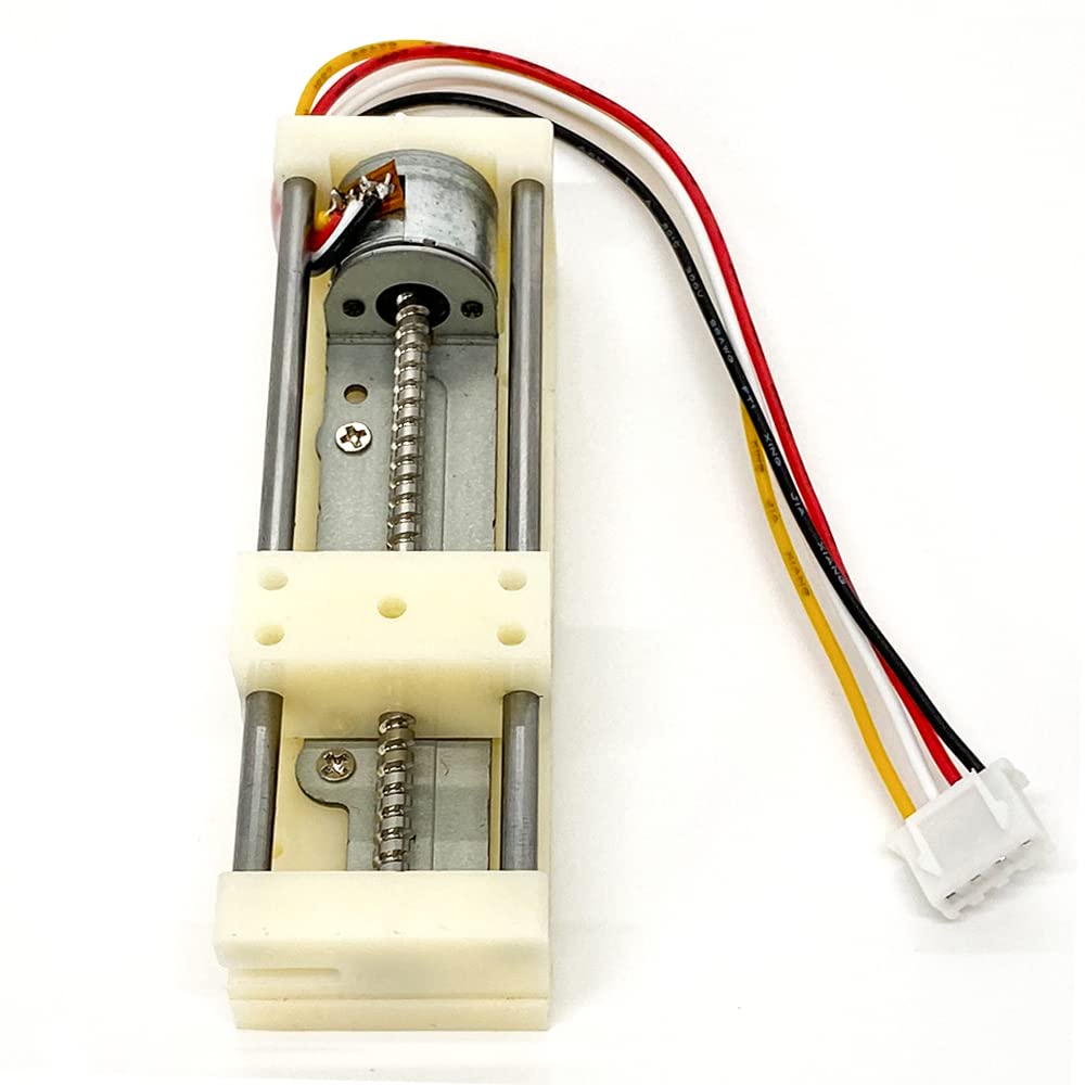 DC 5V Micro 2-Phase 4-Wire Stepper Motor Linear Rail 48mm Stroke Linear Stage Actuator Lead Screw Slider Stepping Motor Small Electric Motor 18 Degree Step Angle