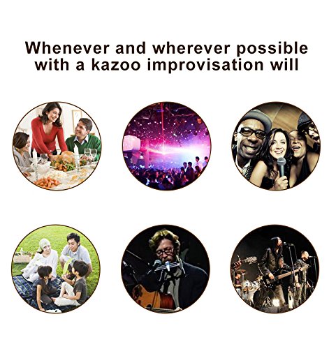Kazoo Silver Aluminum Alloy with Five Membrane Flute Diaphragm Mouth Kazoos Musical Instruments