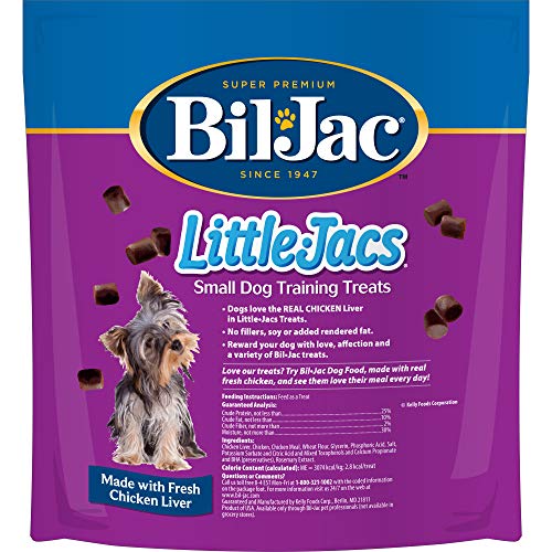 Little Jacs Small Dog Training Treats - Soft Chicken Liver Dog Treats for Puppy Rewards - Real Chicken, No Fillers, 16oz Resealable Double Zipper Pouch (3-Pack)