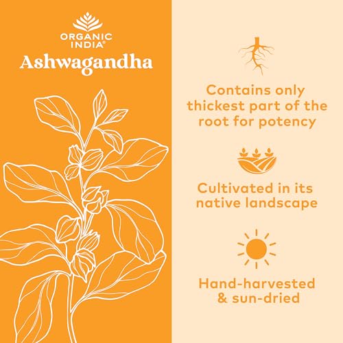 Ashwagandha Capsules - Organic Ashwagandha Supplement - Vegan Ashwagandha Root, Gluten-Free, Kosher, Non-GMO, Supports Stress Relief, Energy, and Sleep - 180 Capsules