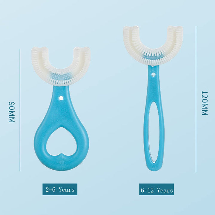 ZALUJMUS 2 Set Kids U-Shaped Whole Mouth Teeth Brush, S
