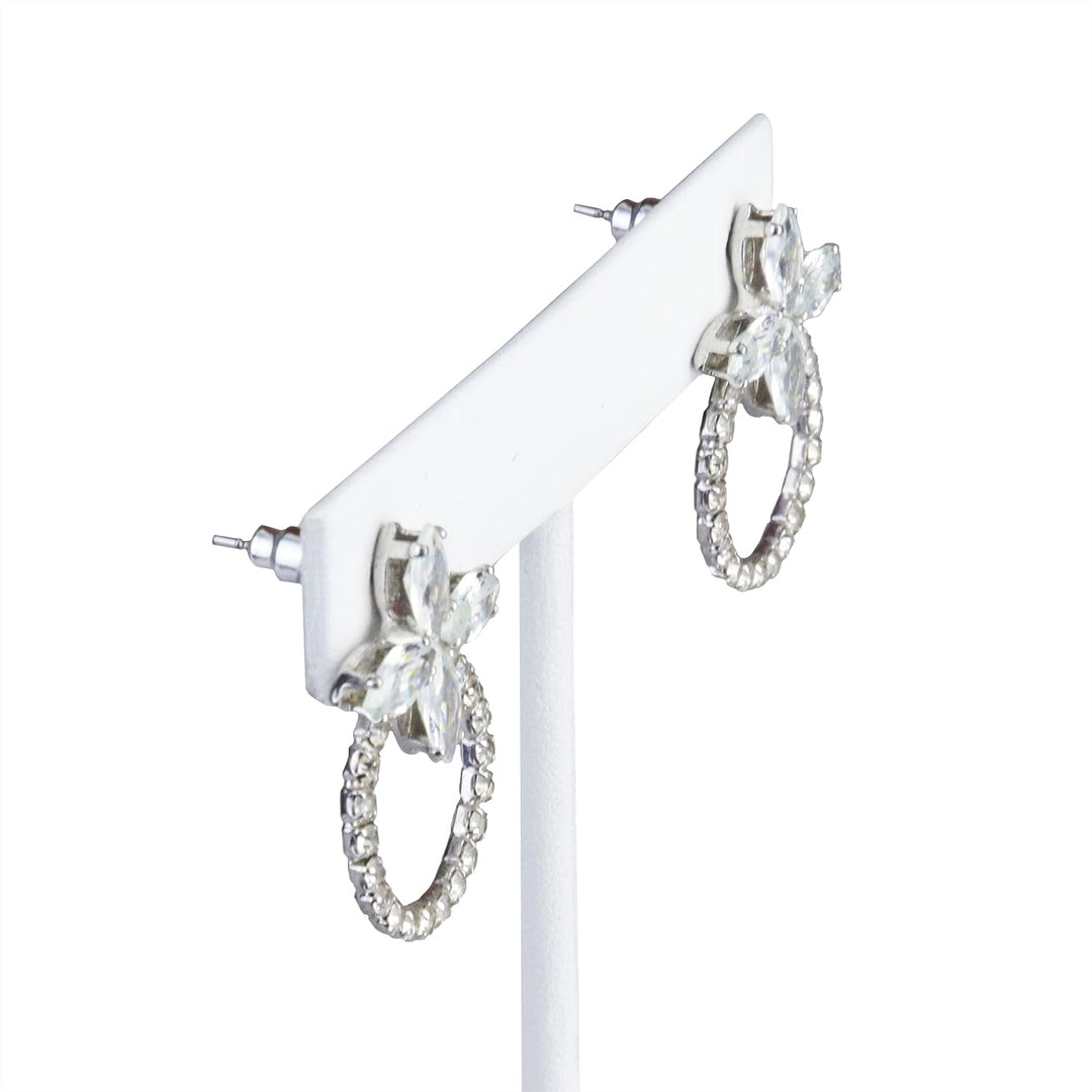 6Pcs Set Earring T Stand Display Set with 3 Different Heights, T Shape Jewelry Earring Showroom and Tradeshow Showcase Displays, White Leatherette, 4 1/2 H in; 5 3/4 H in; 6 3/4 H in