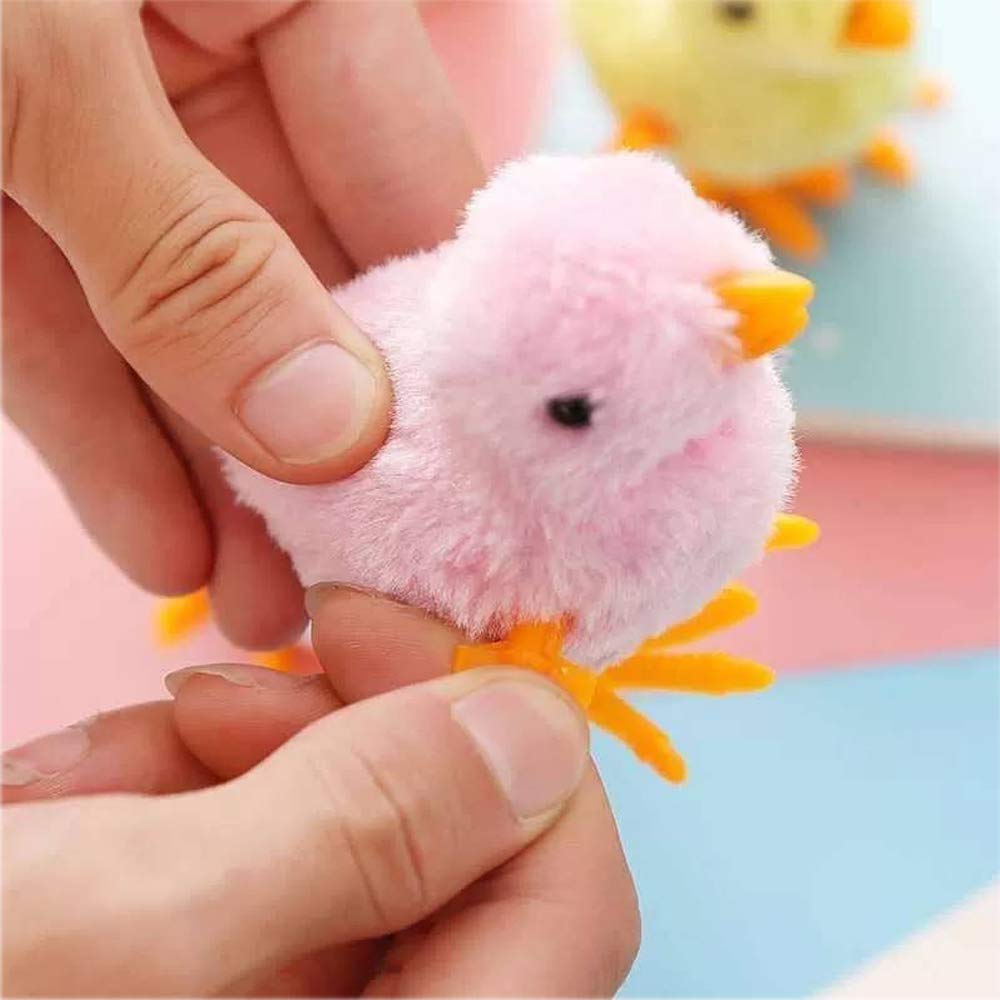 Bunny and Jumping Chick Wind Up Toys Novelty Chicken Hopping Windup Toy for Kids Toddlers Adult Easter Egg Hunt Basket Stocking Stuffers Party Favors Goody Bag Fillers Gifts (Colorful-1)