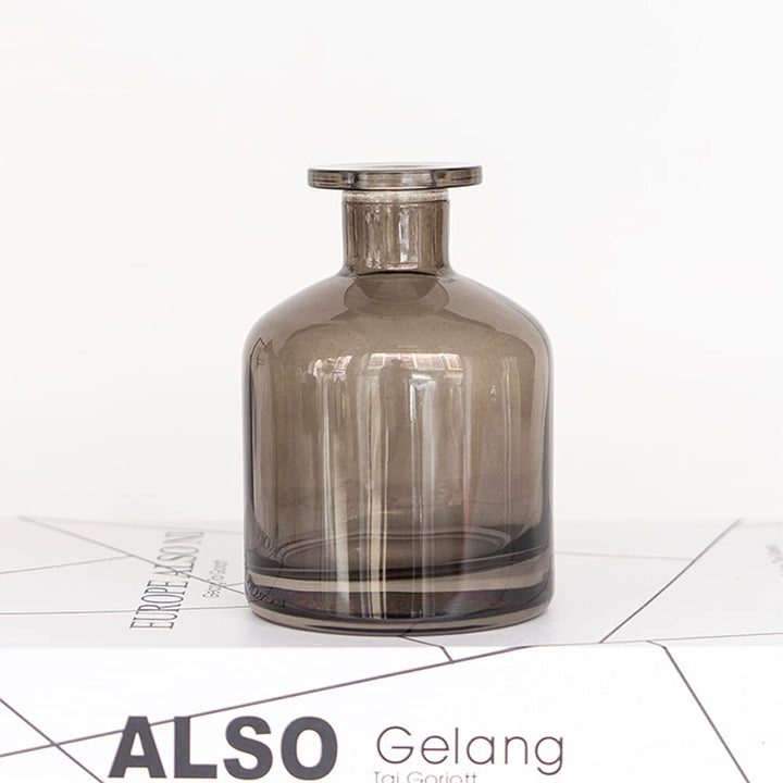 150ml/5oz Empty Glass Diffuser Bottle Diffuser Jars Aromatherapy Storage Container Fragrance Accessories Use for DIY Replacement Reed Diffuser Sets (Grey)
