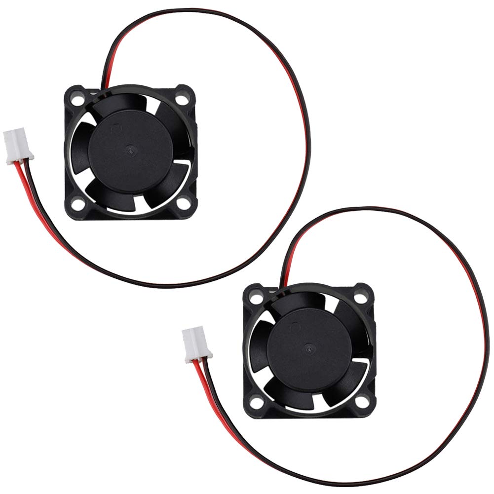 2-Pack 25mm x 10mm 5V Brushless DC Cooling Fan 2 Pin for Humidifier, Projector, Aroma Diffuser Ventilation