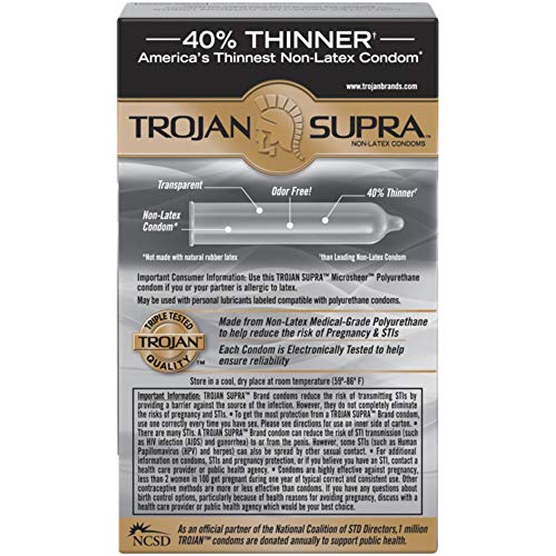 Trojan Supra Lubricated, 6 Count