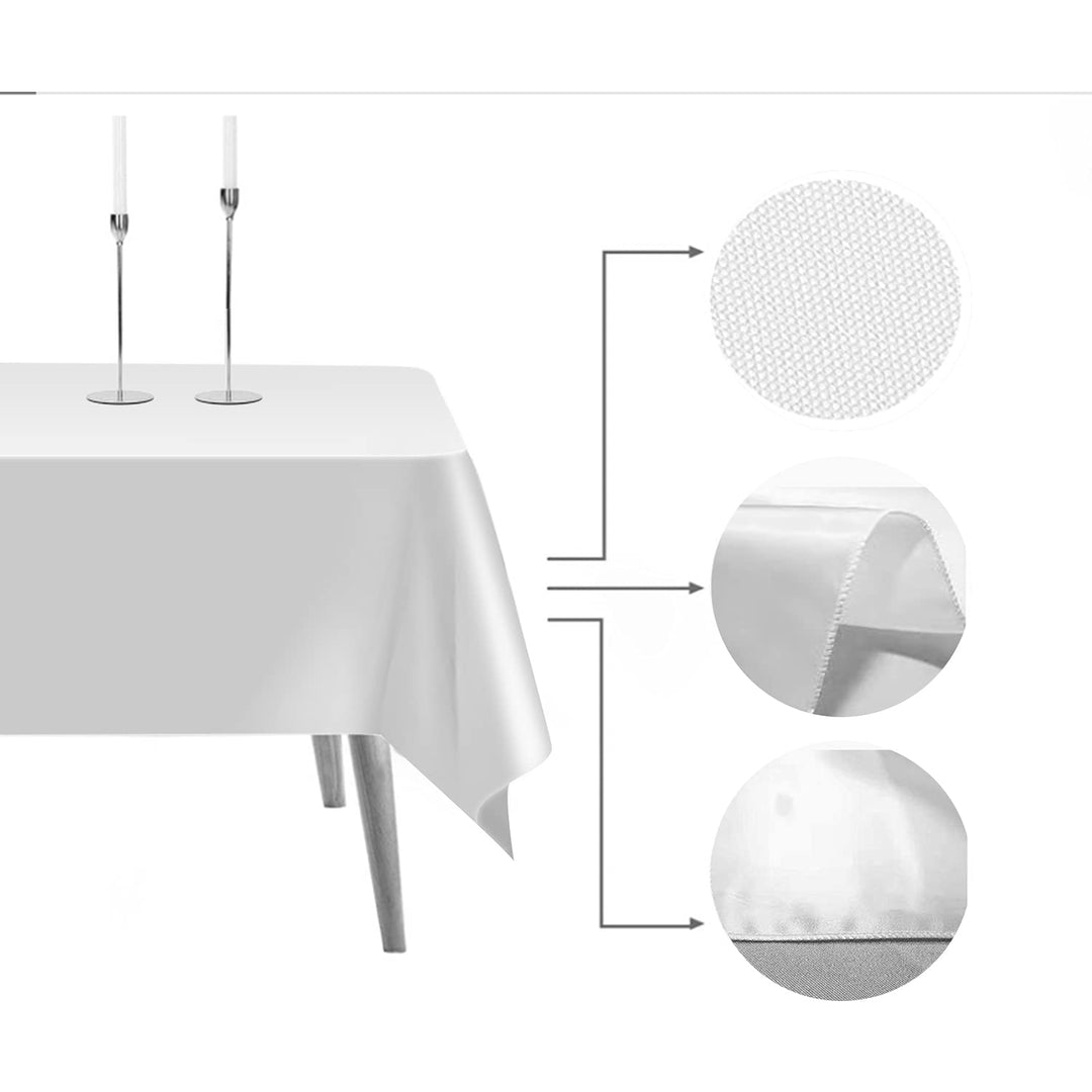 57&#39;&#39;x86&#39;&#39; Durable Tablecloth Satin Table Linens for Rectangular Tables Wedding Party Table Cloth Kitchen Dinning (Gold, Rectangle)