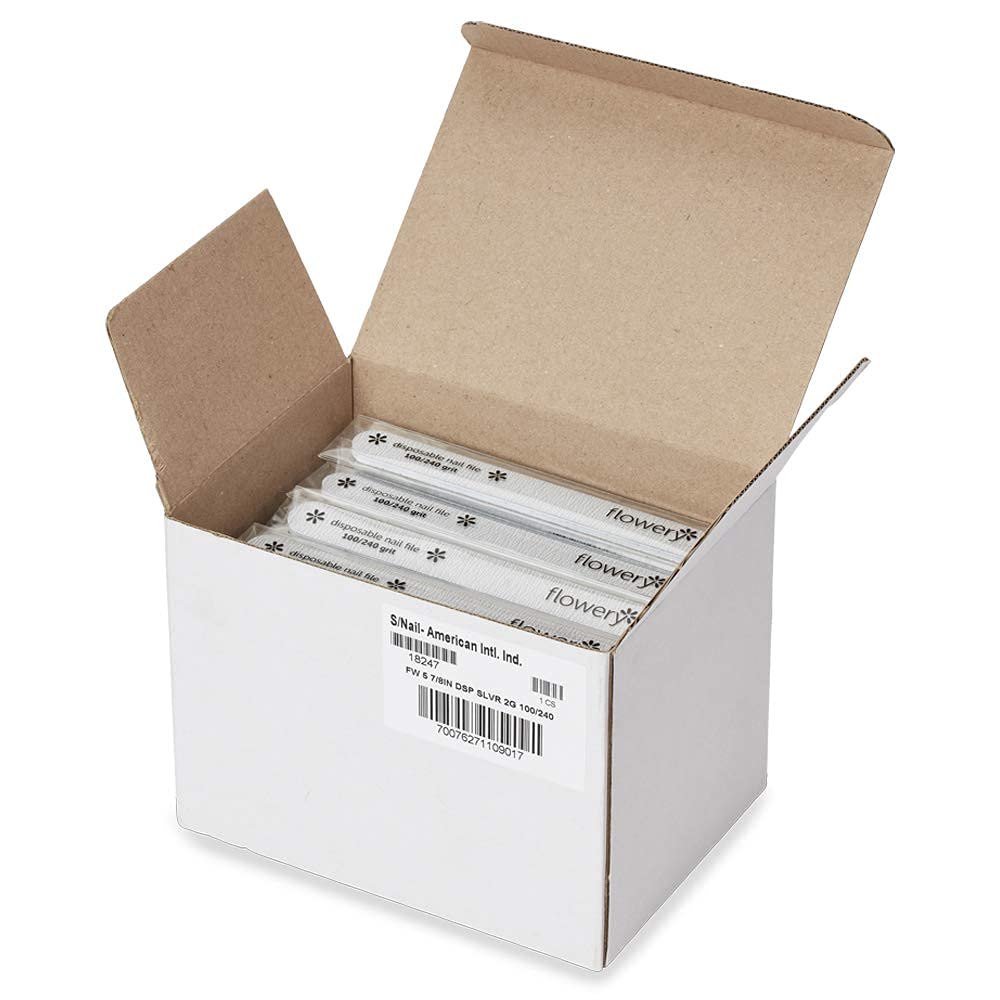 For The Pro Cushion Core Disposable Nail Files 100/240 Grit, 100 Count