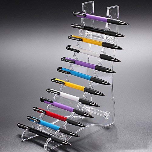 12 Layers Clear Acrylic Display Stand for Pen/Eyebrow Pencil/Makeup Brush/Nail Brush/E-Cigarette