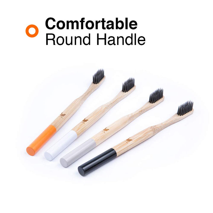 Native Birds Bamboo Toothbrush with Soft Charcoal Infus