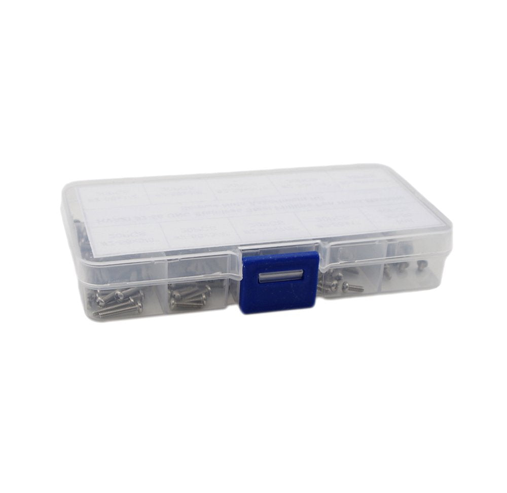 #2-56 UNC Stainless Steel Phillips Pan Head Machine Screws Nuts Assortment Kit (#2-56UNC)