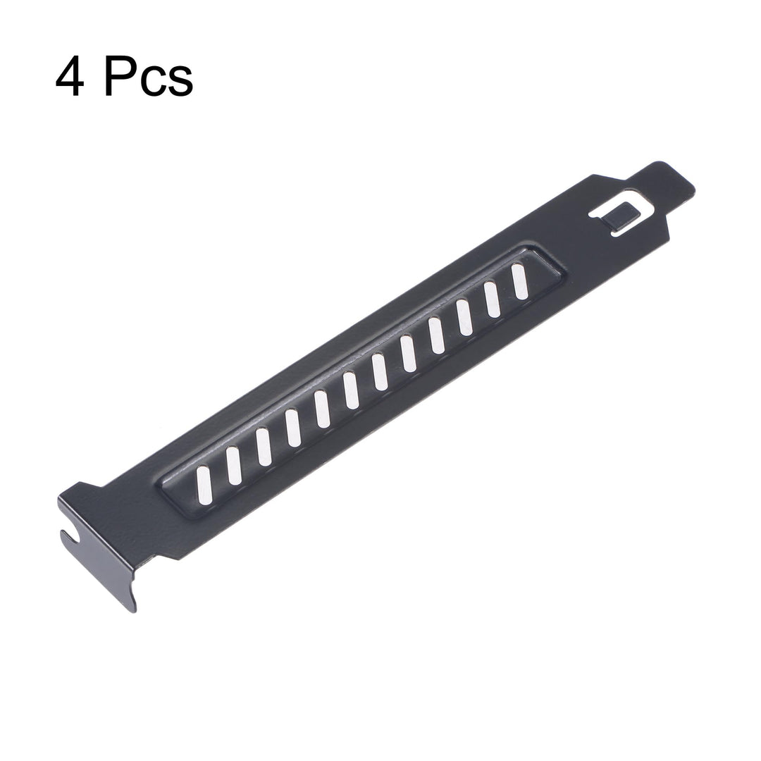 PCI Slot Covers with Screws for PC Case Airflow and Dustproof Black 4pcs