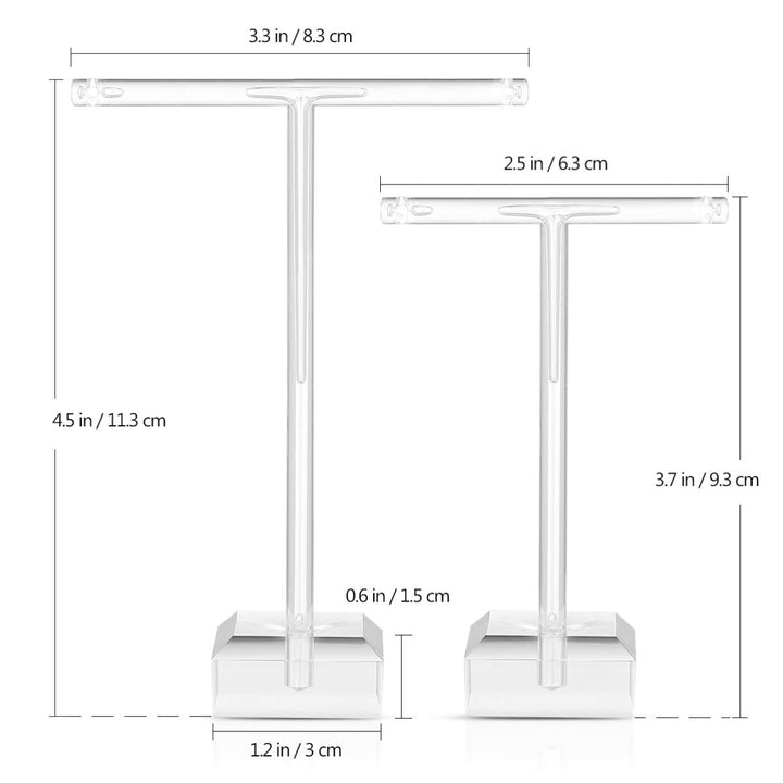 DOITOOL 2pcs Earring Stand Holder Shape Jewelry Organizer Display Rack Transparent Jewelry Display Earrings Studs Ear Accessories