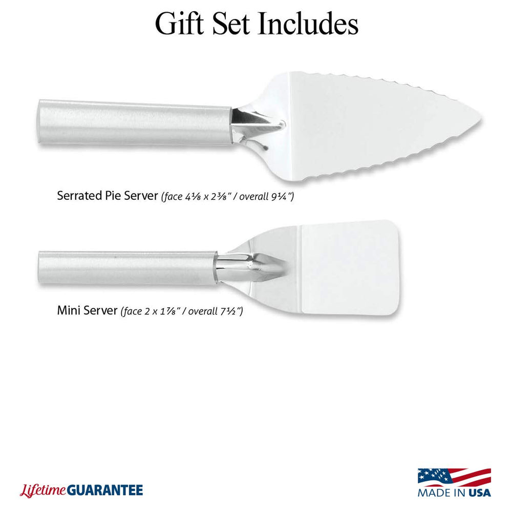Rada Cutlery Serving Utensil Gift Set ââ‚¬â€œ 2 Piece Stainless Steel Set With Aluminum Handles Made in the USA