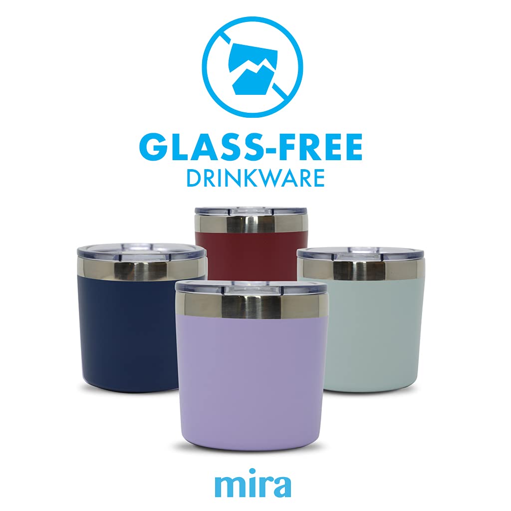 Insulated Lowball Cup, 9 oz Double Walled Stainless Steel Tumbler for Whiskey, Cocktails, Hot &amp; Cold Liquids, Lavender Violet