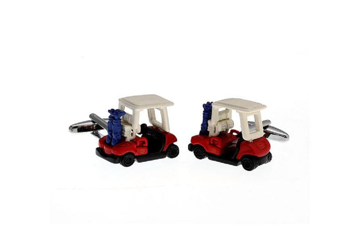 MRCUFF Golf Cart Golfer Golfing Pair of Cufflinks in a 
