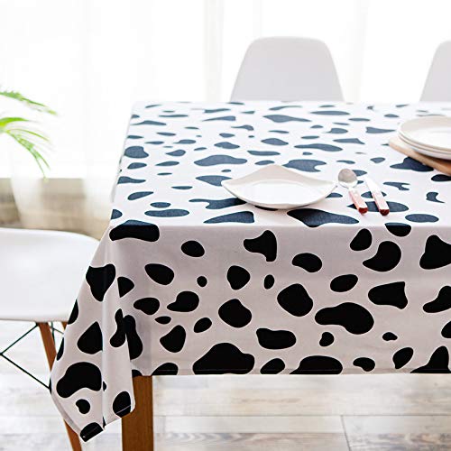 Cow Print Decor Tablecloth Polyester Cotton Tablecloth,