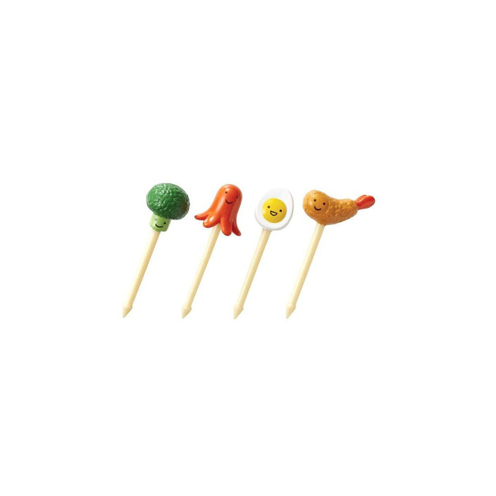 CuteZCute Bento 3D Food Pick, 8-Piece, Broccoli, Octopus, Fried Shrimp, Egg