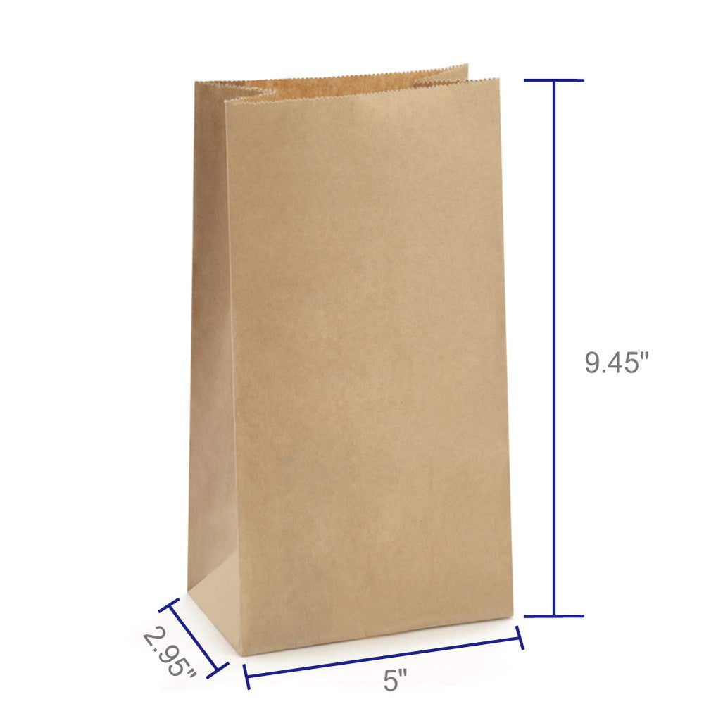 BagDream Paper Lunch Bags 4lb 100Pcs Snack Bags, Craft 