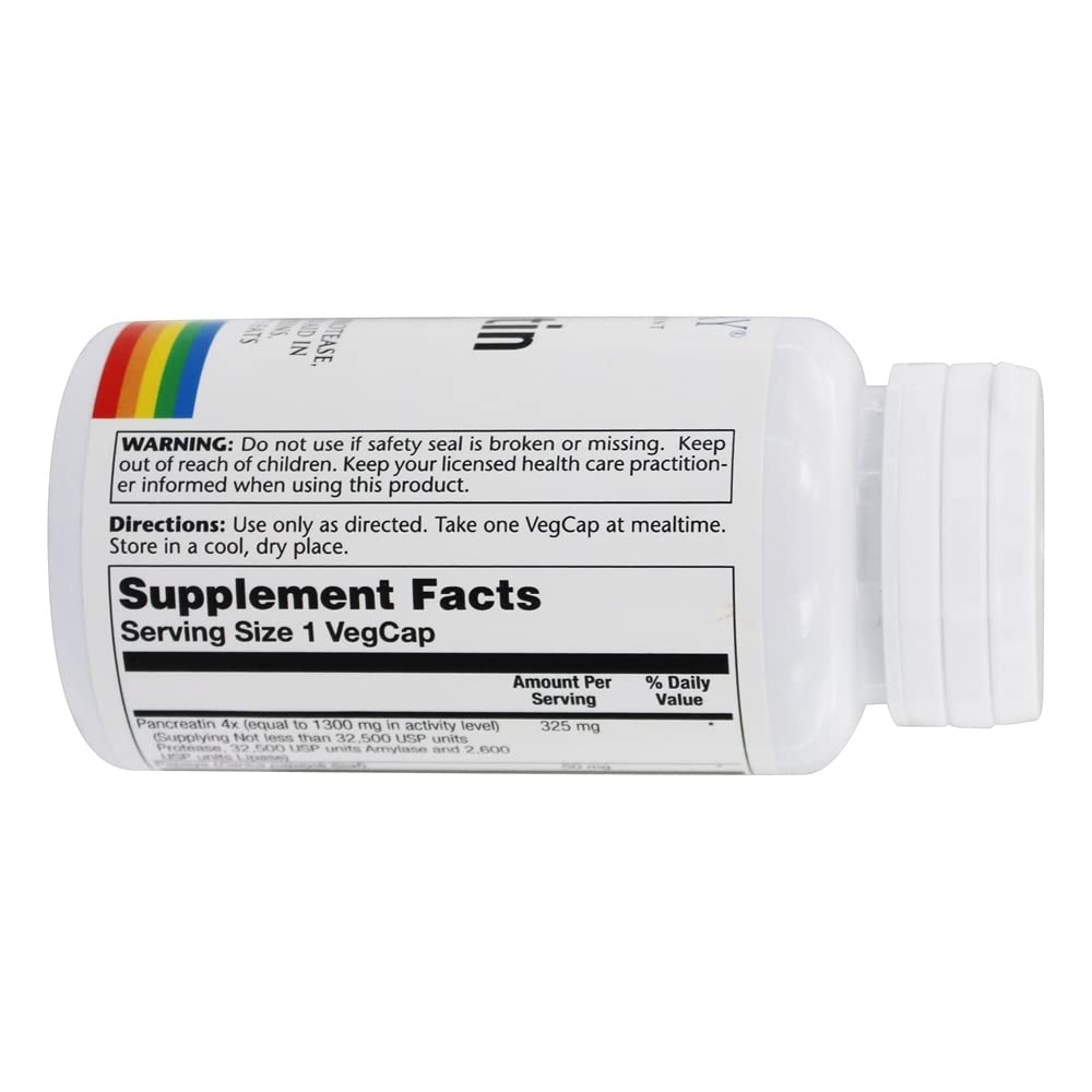 Solaray Pancreatin 1300 | Pancreatic Digestive Enzymes 