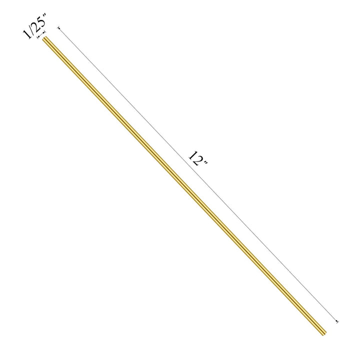 30 Pieces 12 inches 1/25 inch/1.0mm Brass Round Rods, Brass Rods Lathe Bar Stock, 1/25 inch/1.0mm in Diameter 12 inches in Length