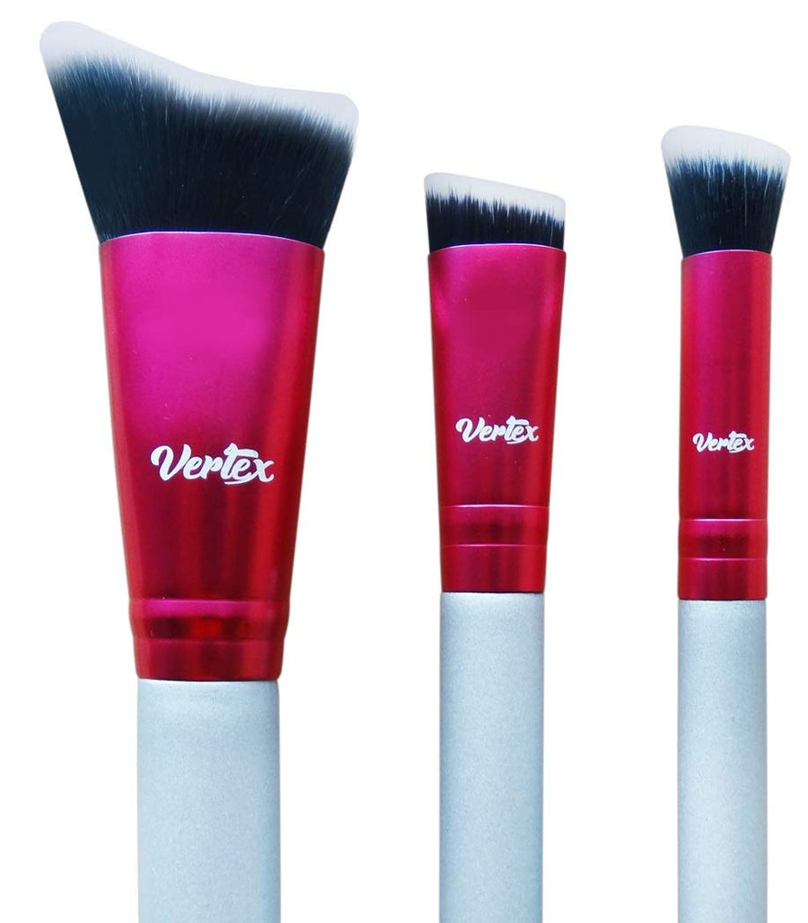 Star Beauty Contour Brush 3pcs Premium Quality Contour Brushes for Precision Definitition - Small Angle Contour BEST SELLER–Nose Sculpting- Dramatic Cheekbones-Angled Blending