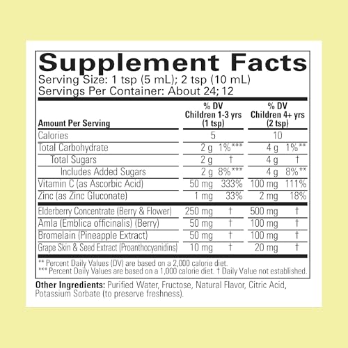 Aller-Care - Natural Grape Relief for Kids & Toddlers, Seasonal Support with Elderberry, Bromelain, Vitamin C - Immune Boosting Formula, 4 Fl Oz