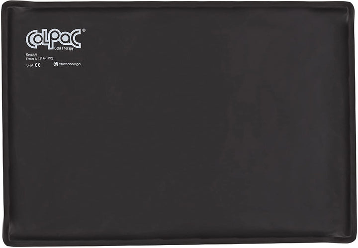 ColPac - Reusable Gel Ice Pack - Black Polyurethane - Oversize - 12.5 in x 18.5 in - Cold Therapy - Knee, Arm, Elbow, Shoulder, Back - Aches, Swelling, Bruises, Sprains, Inflammation