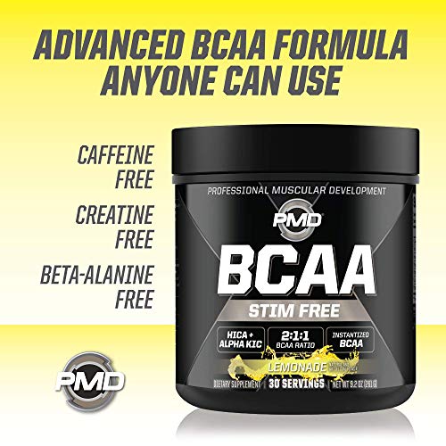 Sports BCAA Stim-Free Amino Acids - Better Workout Performance, Enhanced Recovery, Daily Energy, Muscle Builder, and Muscle Sparing - BCAA Powder Drink Mix - Lemonade (30 Servings)