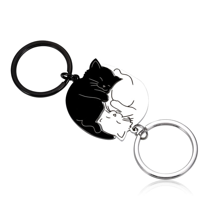 Couple Gifts Keychain Cute Valentine&#39;s Day Gift for Boyfriend Girlfriend Stocking Stuffers for Women Men Cat Lover Husband Wife Fiancée Matching Couple Stuff for Christmas Birthday Anniversary
