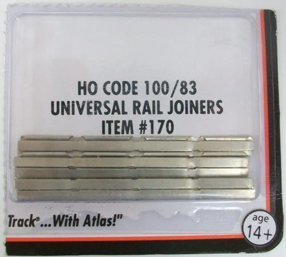 Code 100/83 Nickel Silver Universal Rail Joiners 48 Pcs per Blister, #170 HO Scale