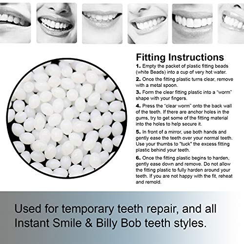 8 Packages of Instant Smile Billy Bob Replacement Thermal Adhesive Fitting Beads for Fake Teeth