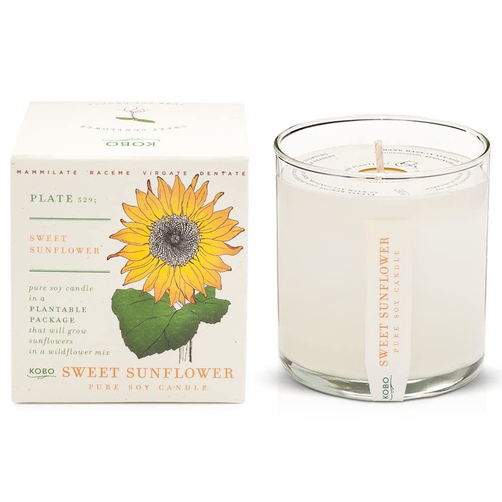 Sweet Sunflower Soy Candle with Plantable Box