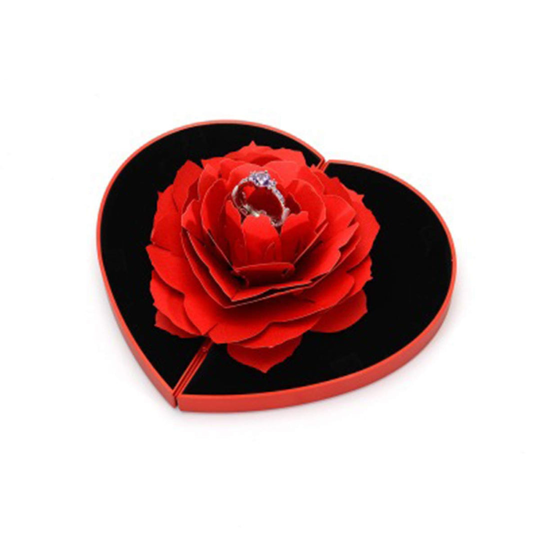 wonuu Engagement Ring Box,Ring Rose Box Surprise Jewelr