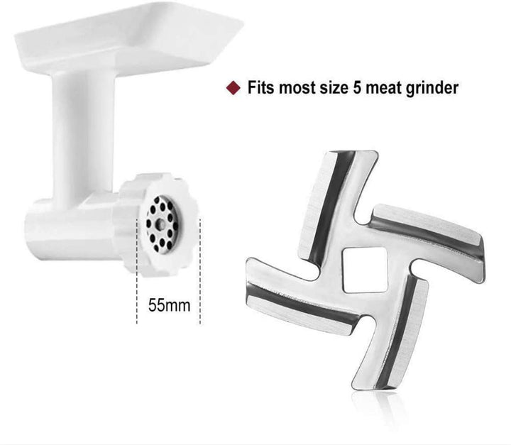 Meat Grinder Blades Meat Grinder Stainless Steel Food Grinder Accessories,Food Meat Grinder Blade Knife Cutter Compatible,for Size 5 Meat Grinder,Fits Kitchen (4 Pack 5# Knife)