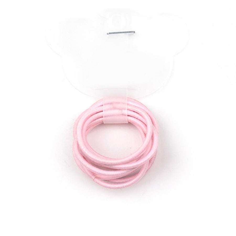 10 Pcs, Light Pink: 2.4 Cm Elastic Bands Hair Ties Children Rubber Hair Headbands - 10 Pcs (Light Pink)